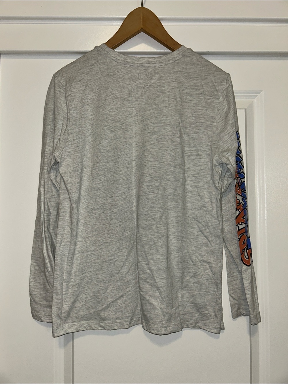 Marvel Spider-Man Graffiti Graphic Light Gray Long-Sleeve Tee - Picture 6 of 6